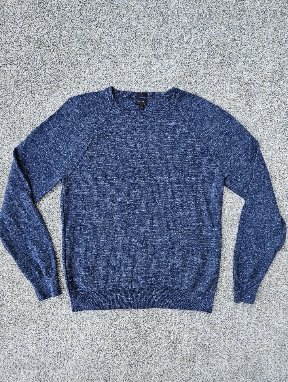 J. Crew Men’s Crewneck Sweater Navy Blue Long Sleeve Shirt Size Medium